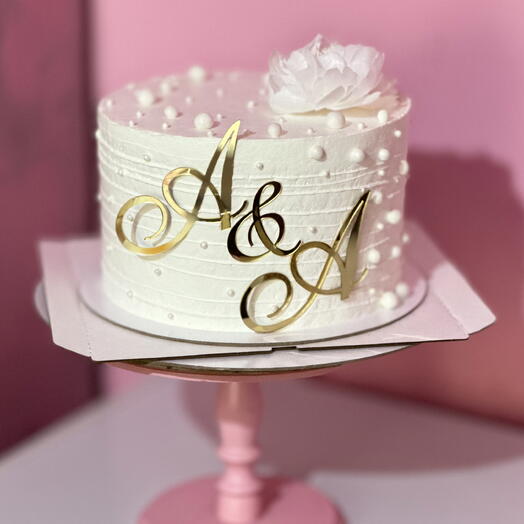 Свадебный тортик с топперами