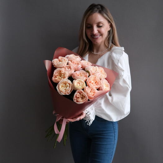 Монобукет из 15 роз Присцилла