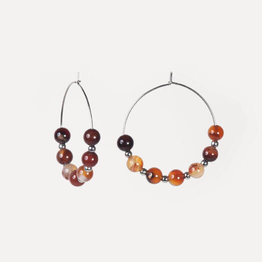 Серьги Самшит Сардоникс Rh+ (EAR1156)