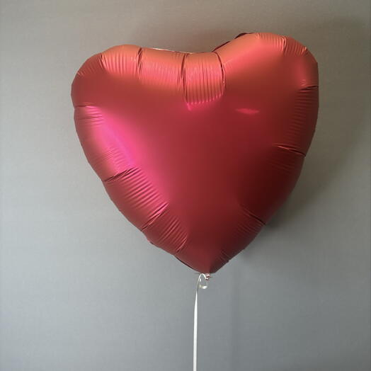 Шар сердце красное фольга