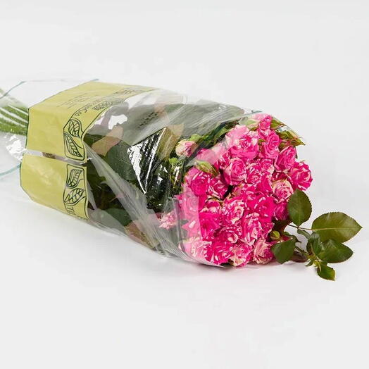 Пачка кустовых роз "Фейерверк" 50см (10 шт)