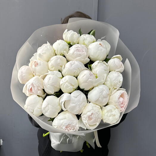 Белые пионы 25 шт (0006) peony 🤍