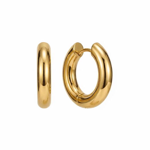 Серьги POLY MAXI STEEL GLDN на подарок, для неё, порадовать, на день рождения