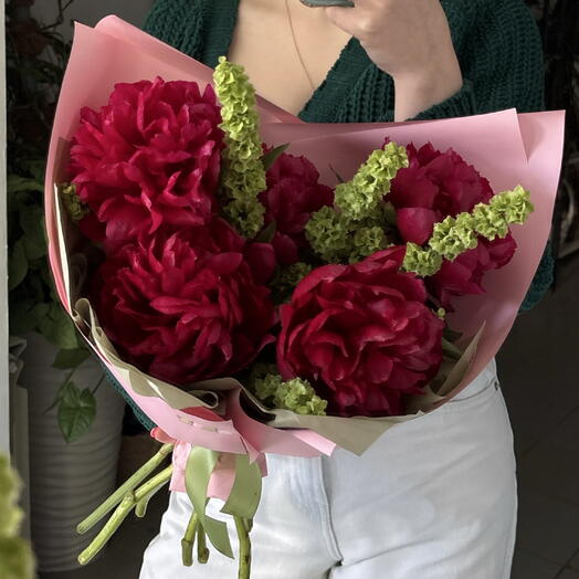 Букет с пионами для нее ♥️