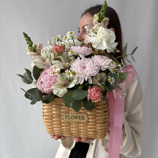 Корзинка с цветами сборная