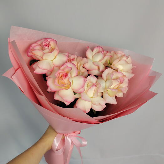 🌸Букет "PERVOЦВЕТ" из французской розовой розы