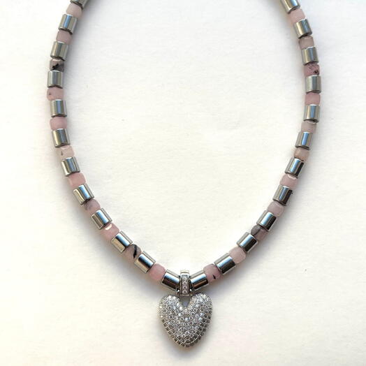 Колье PINK HEART