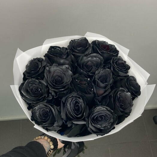 15 черных роз 🖤