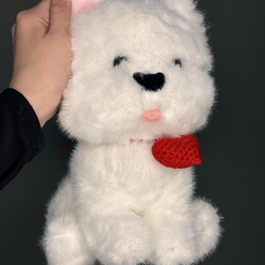 Игрушка собачка с сердечком