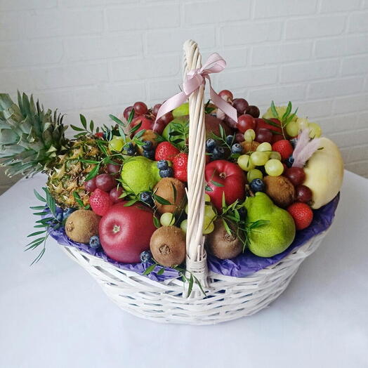 Фруктовая корзина 💜Фрукты 🍉 Съедобный букет