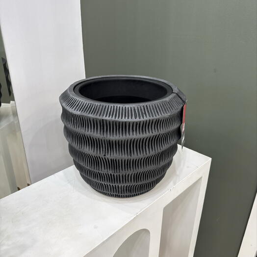 Кашпо Hills Dark grey Round