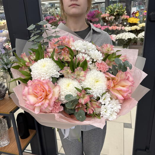 Букет сборный с французской розой