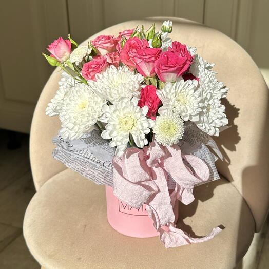 Композиция микс в коробочке «Глэйз»🌸