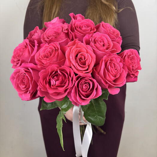 Букет из 15 роз Пинк Флойд под ленту 💞