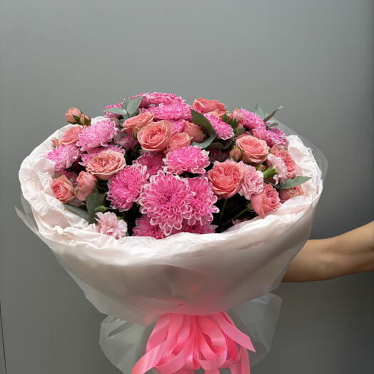 Кустовая Роза 🌹 и хризантем гвоздика