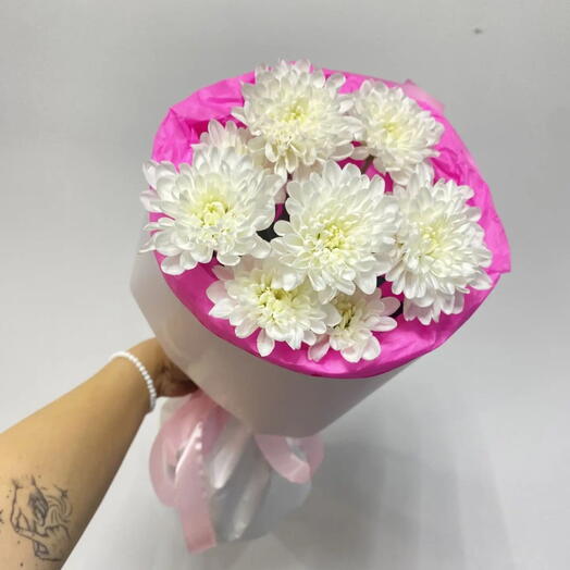 Хризантема в розовом оформлении💗