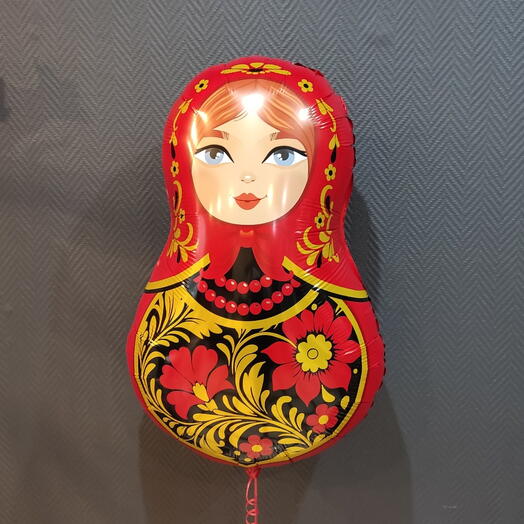 Шар гелиевый 58*80 см. Матрёшка