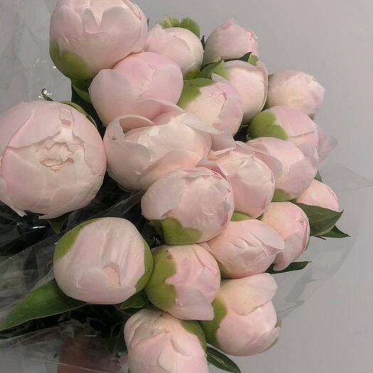 21 pink peonies