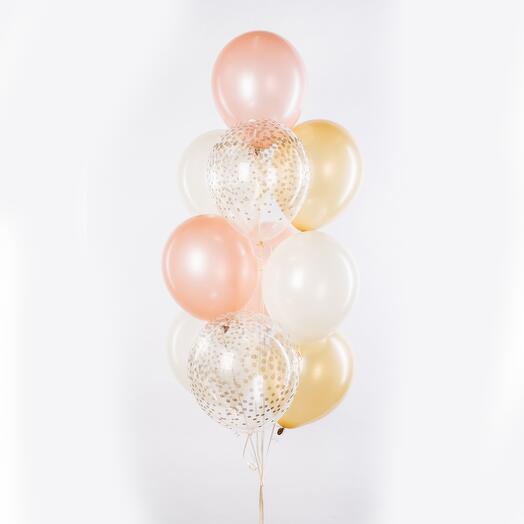 Нежный фонтан из воздушных шариков Жемчужный день Комплект из 10 шт