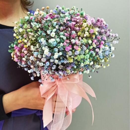 Composition of Multicolored Gypsophila