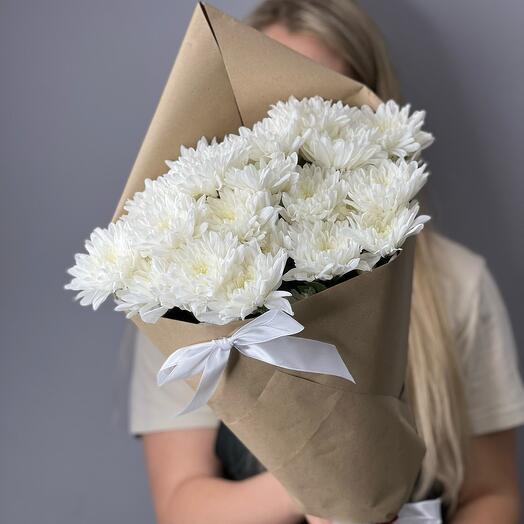 ✅Bouquet of 5 white chrysanthemums