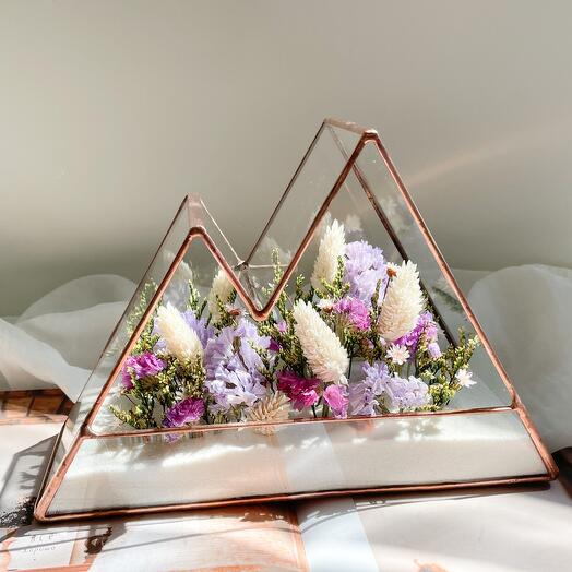 florarium with dried flowers Summer