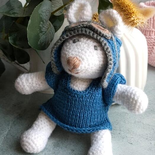Handmade soft toy "Pilot"