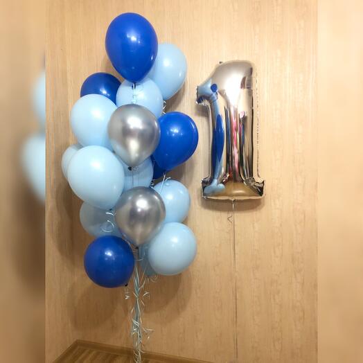 Balloons for 1 year old boy 17 pcs