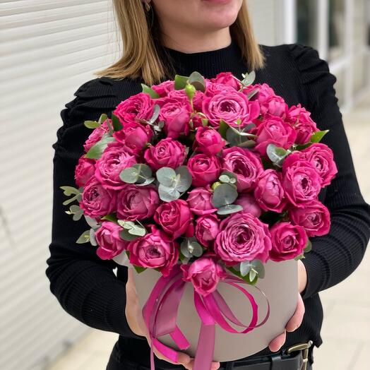 Rosas arbustivas en forma de peonía en una Caja 💞