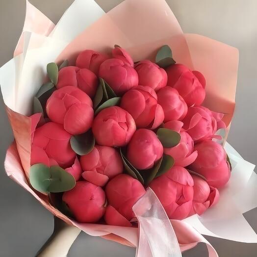 Коралловые пионы 19