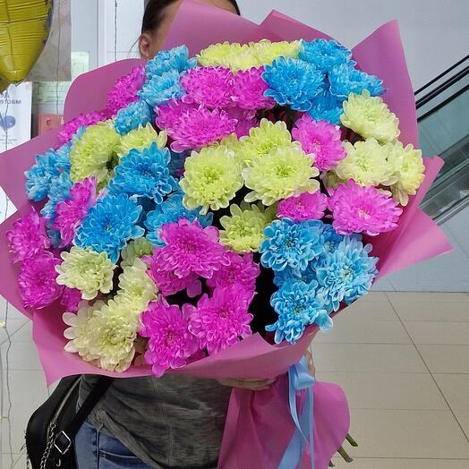 Букет из 15 хризантем