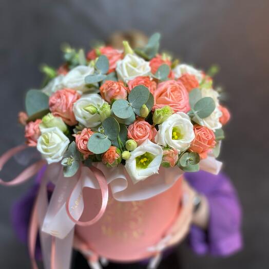 Бокс с розами ассорти