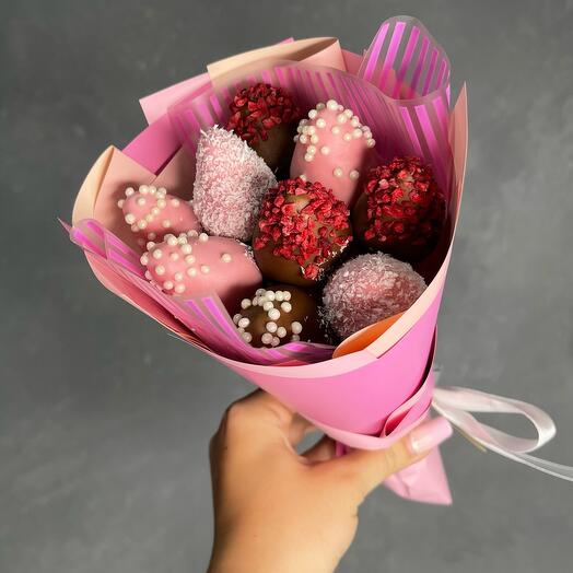 Ramo de fresa en chocolate 9pcs