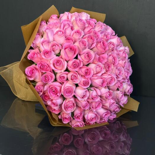 101 Pink Roses Bouquet