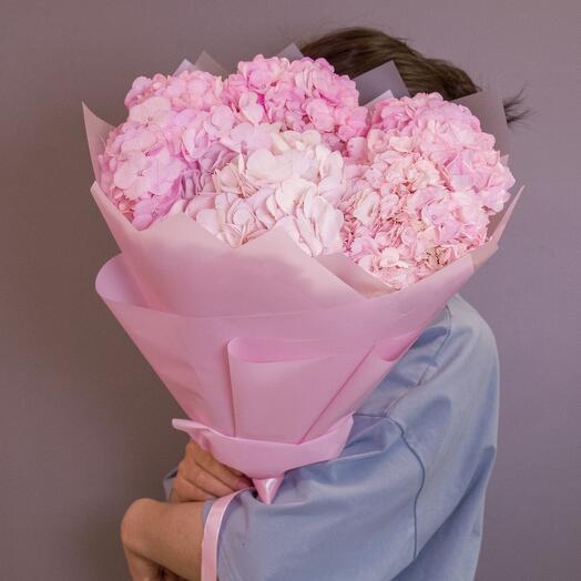 Bouquet of pink Hydrangeas 5 pcs