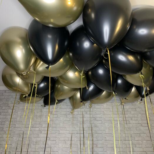 The balls are black gold