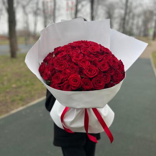 Роза 40 см в Шикарной упаковке