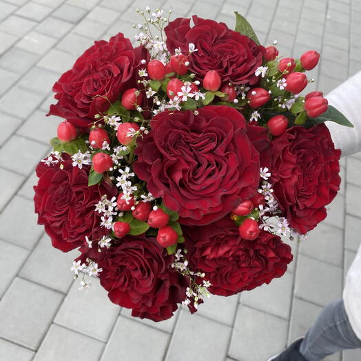 Deep Red Devotion Bridal Bouquet