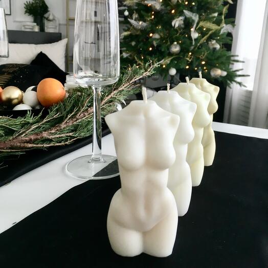 Соевая свеча женское тело с подставочкой