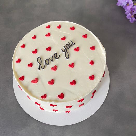 Pastel de estilo Bento para el amor o lbbima "Love you"
