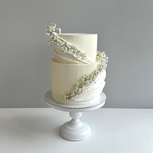 Свадебный торт 4 кг с гипсофилой