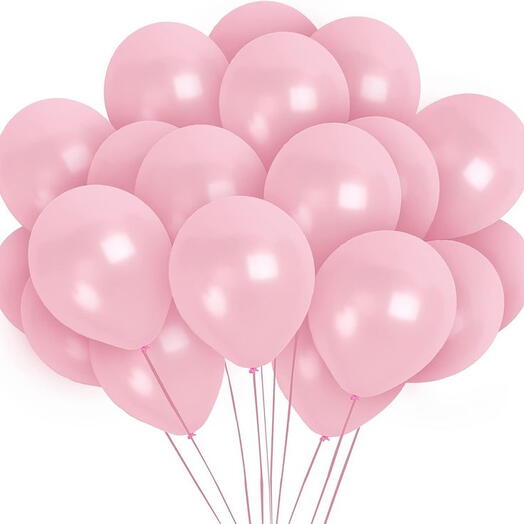 Pink Helium Latex Balloons - 20pcs