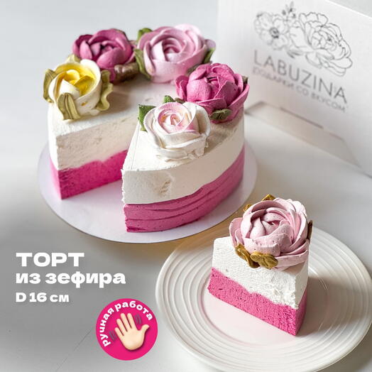 Торт на день рождения из зефира