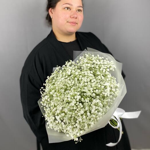 Монобукет с белой гипсофилы 644 Milin bouquet