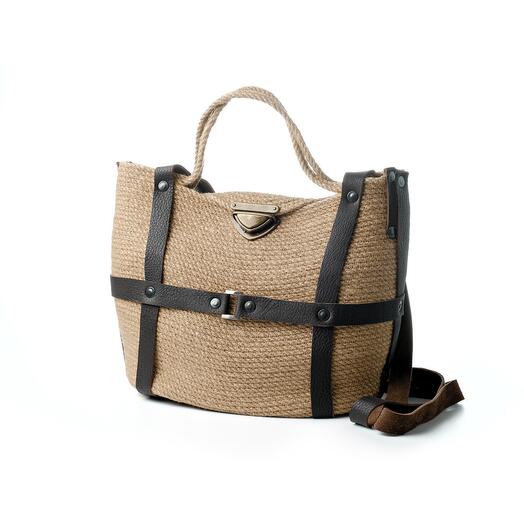 Сумка с портупеей из джута