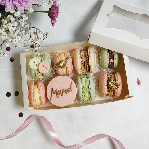 Macaroni, (macarons, macaroon) for mom on March 8, 8 pieces