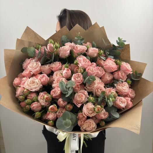 Кустовые розы пионовидные pink