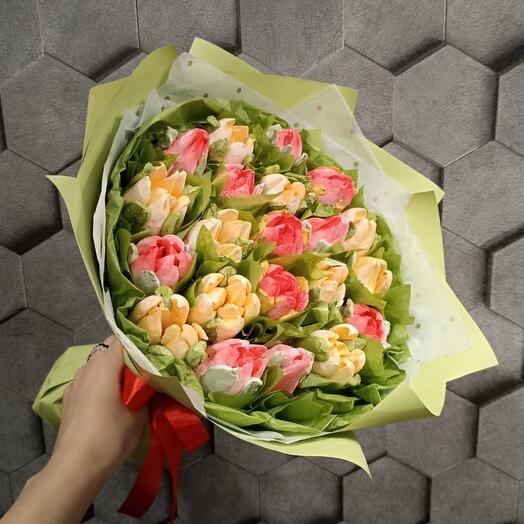 Bouquet of marshmallow tulips "dream