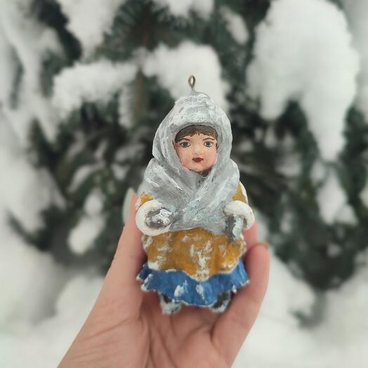 Ёлочная игрушка из ваты