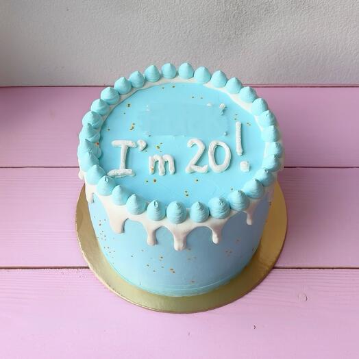 Pastel " ¡Dios mío, ya tengo 20 años!»